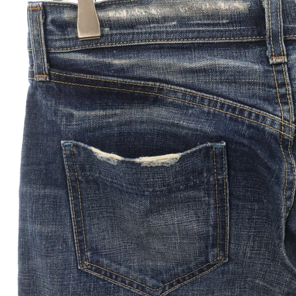 Levi's(リーバイス) ボタンフライ デニムパンツ ブーツカットジーンズ ダメージ加工 インディゴ LV707-03