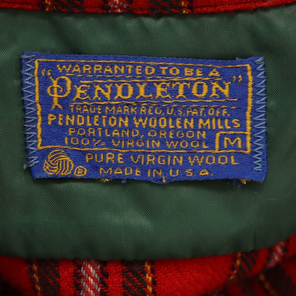 PENDLETON(ペンドルトン) 70S VINTAGE ヴィンテージ チェック 長袖 ネルシャツ レッド