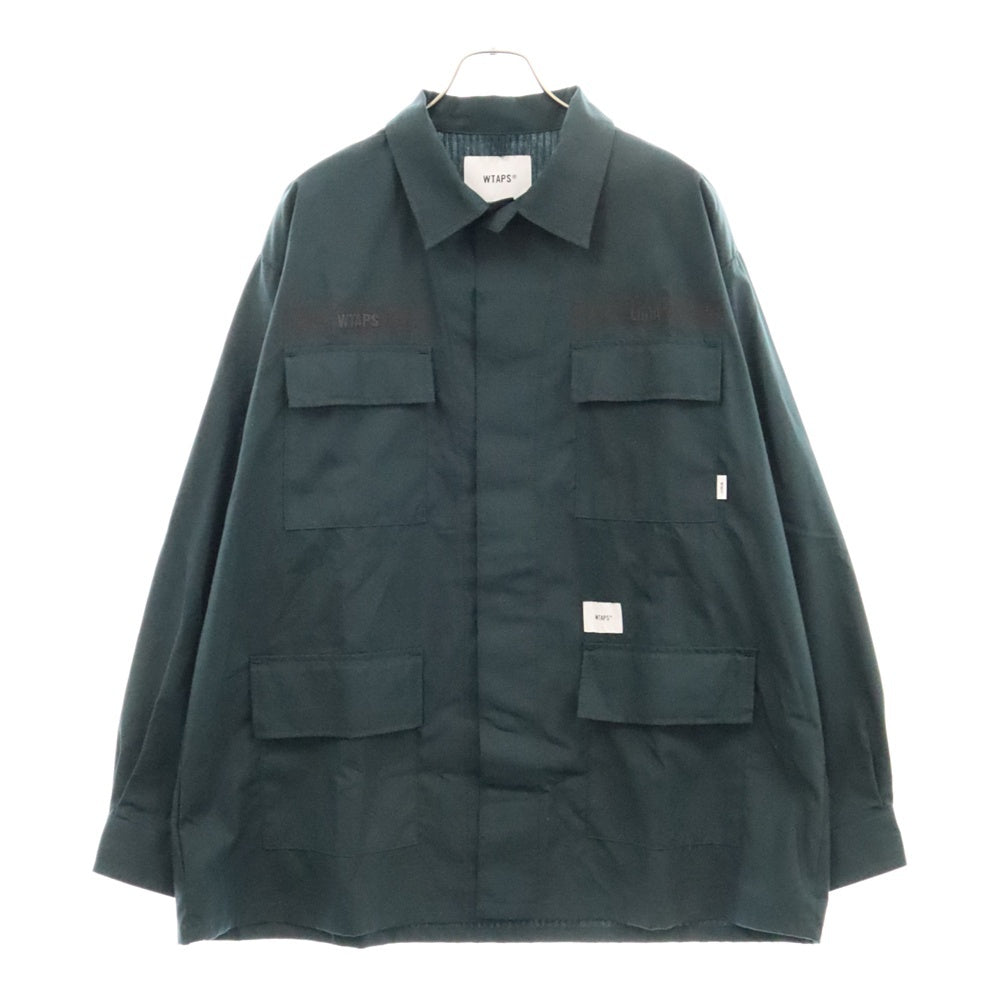 WTAPS(ダブルタップス) 24SS JMOD 01 LS COTTON RIPSTOP IDENTITY リップストップ アイデンティティ コットン ミリタリー ジャケット グリーン 241WVDT-SHM01