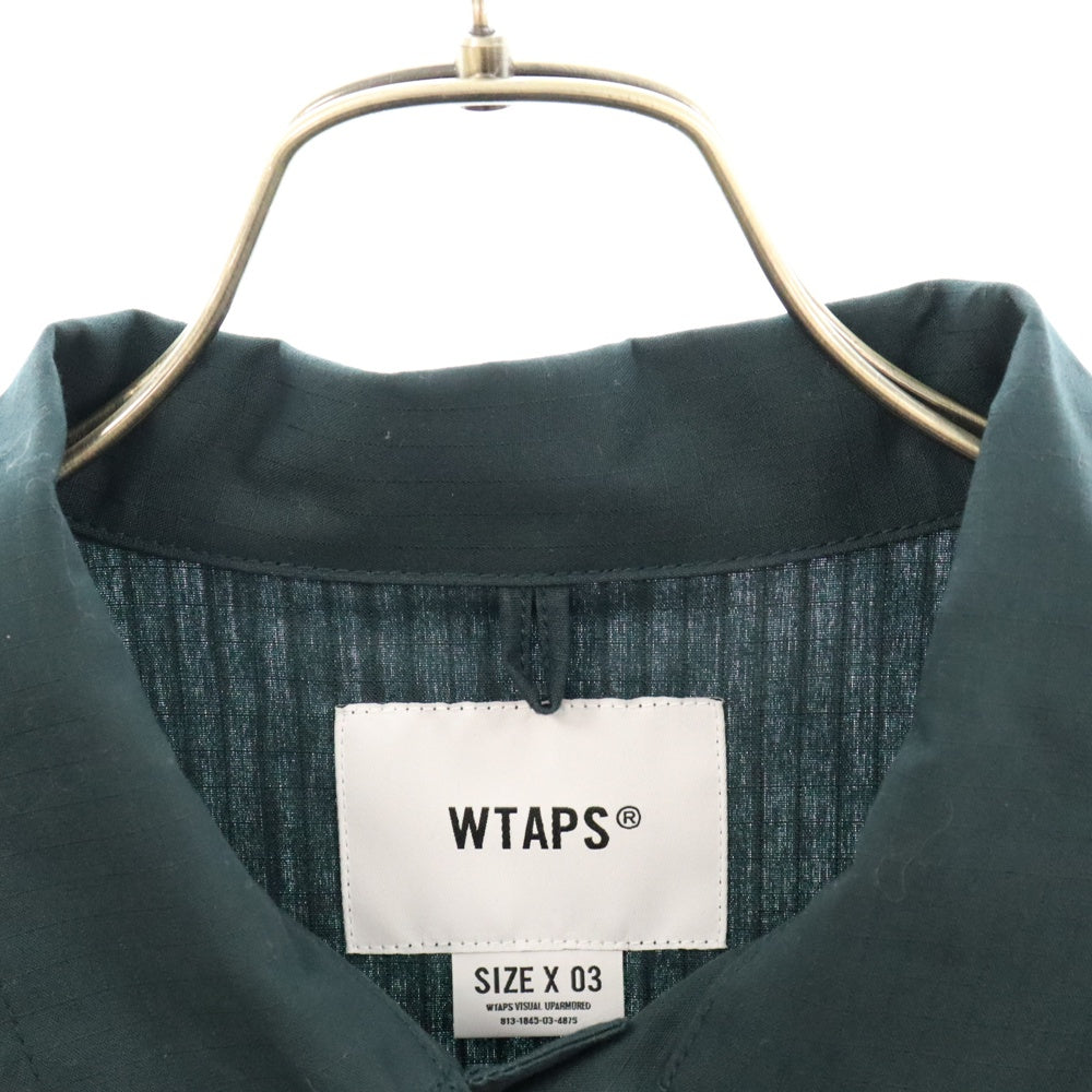 WTAPS(ダブルタップス) 24SS JMOD 01 LS COTTON RIPSTOP IDENTITY リップストップ アイデンティティ コットン ミリタリー ジャケット グリーン 241WVDT-SHM01