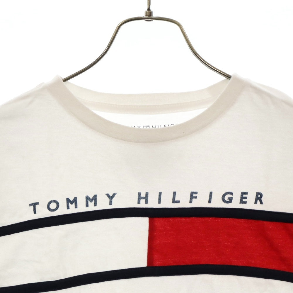 TOMMY HILFIGER(トミーヒルフィガー) 胸ロゴ Tシャツ 半袖カットソー ホワイト T887052-100