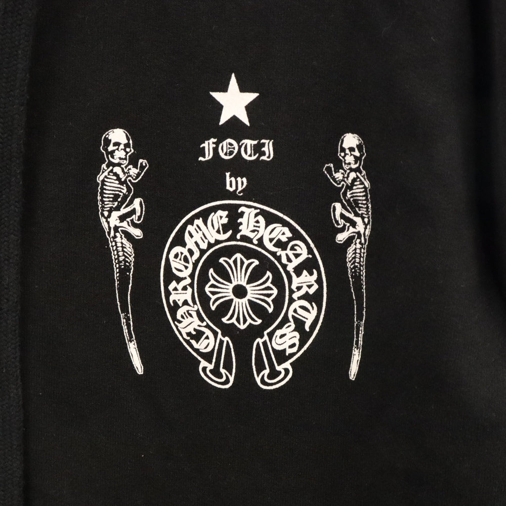 CHROME HEARTS(クロムハーツ) SWTSHRT HD ZIP フォティプリント ジップアップ スウェットパーカー ブラック