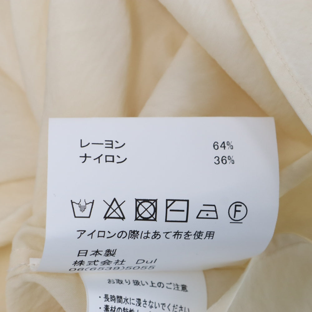 Dulcamara(ドゥルカマラ) 24SS レーヨン ショートスリーブ BIG シャツ アイボリー D124-T660-S