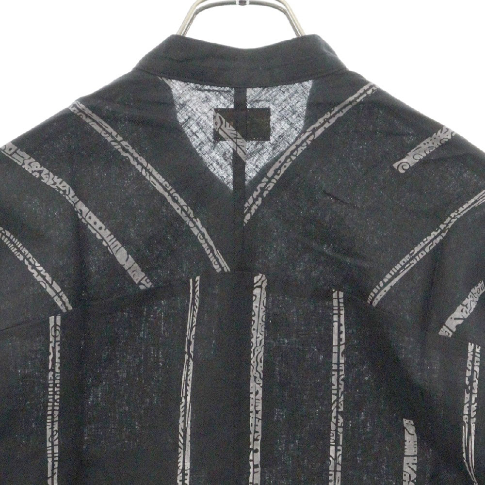 ATA(アタ) 24SS V NECK SHORT SLEEVE SHIRT Vネック 半袖 シャツ ブラック A01-02021
