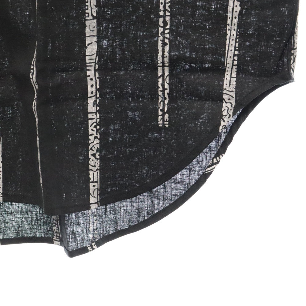 ATA(アタ) 24SS V NECK SHORT SLEEVE SHIRT Vネック 半袖 シャツ ブラック A01-02021