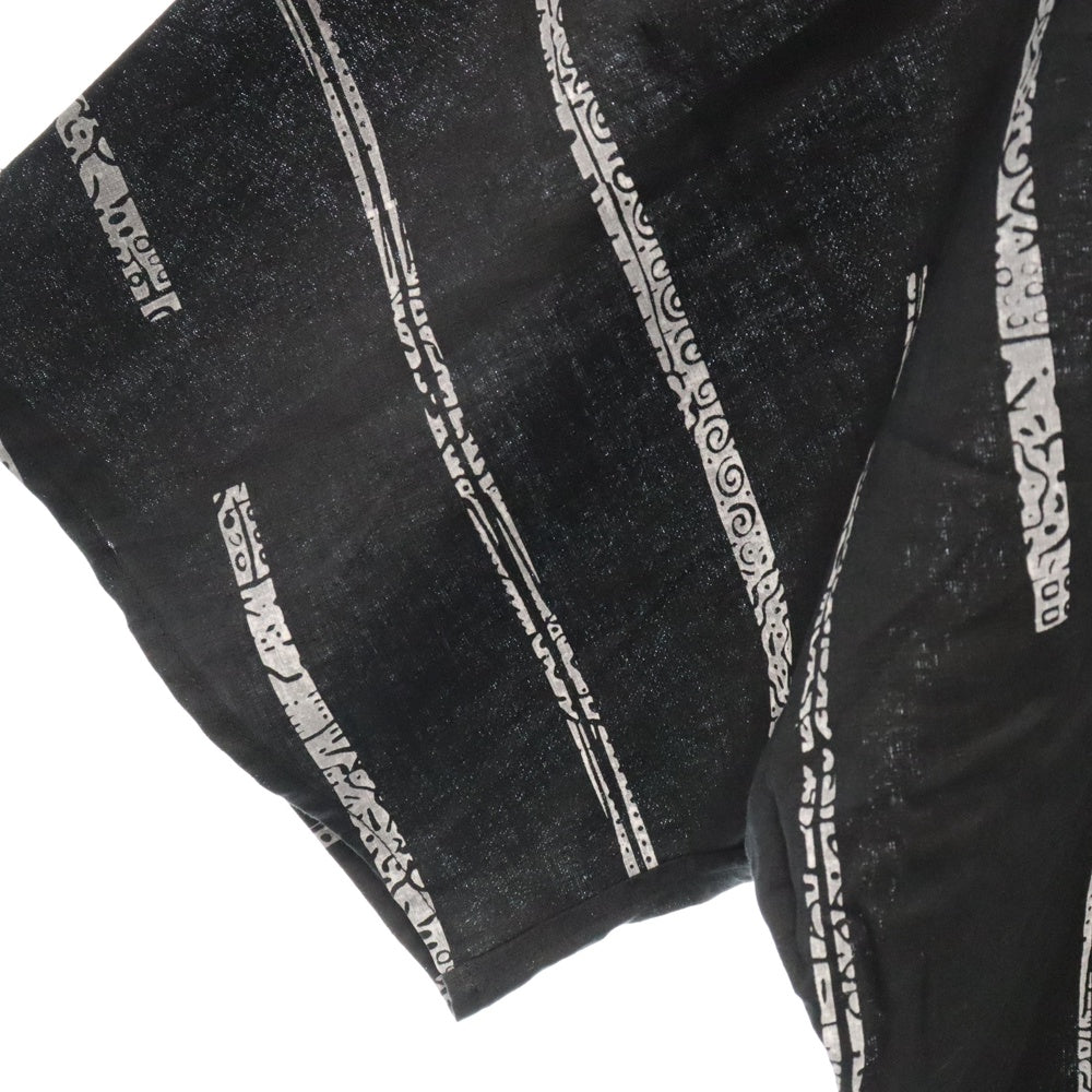 ATA(アタ) 24SS V NECK SHORT SLEEVE SHIRT Vネック 半袖 シャツ ブラック A01-02021