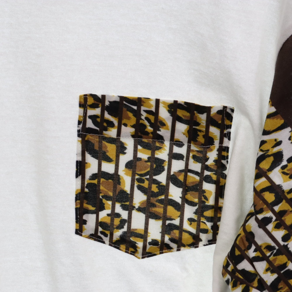 NOMA t.d.(ノーマティーディー) Leopard L/SL レオパード ロングスリーブTシャツ カットソー ホワイト