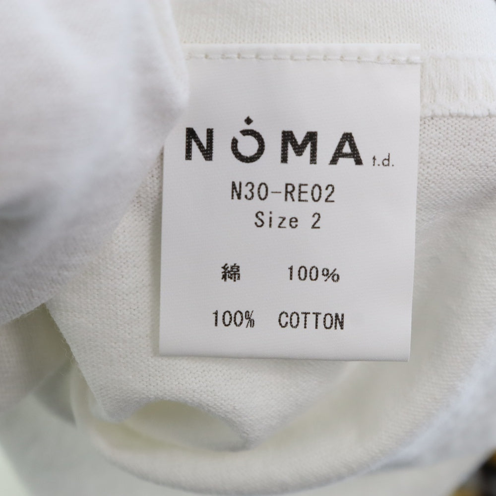 NOMA t.d.(ノーマティーディー) Leopard L/SL レオパード ロングスリーブTシャツ カットソー ホワイト