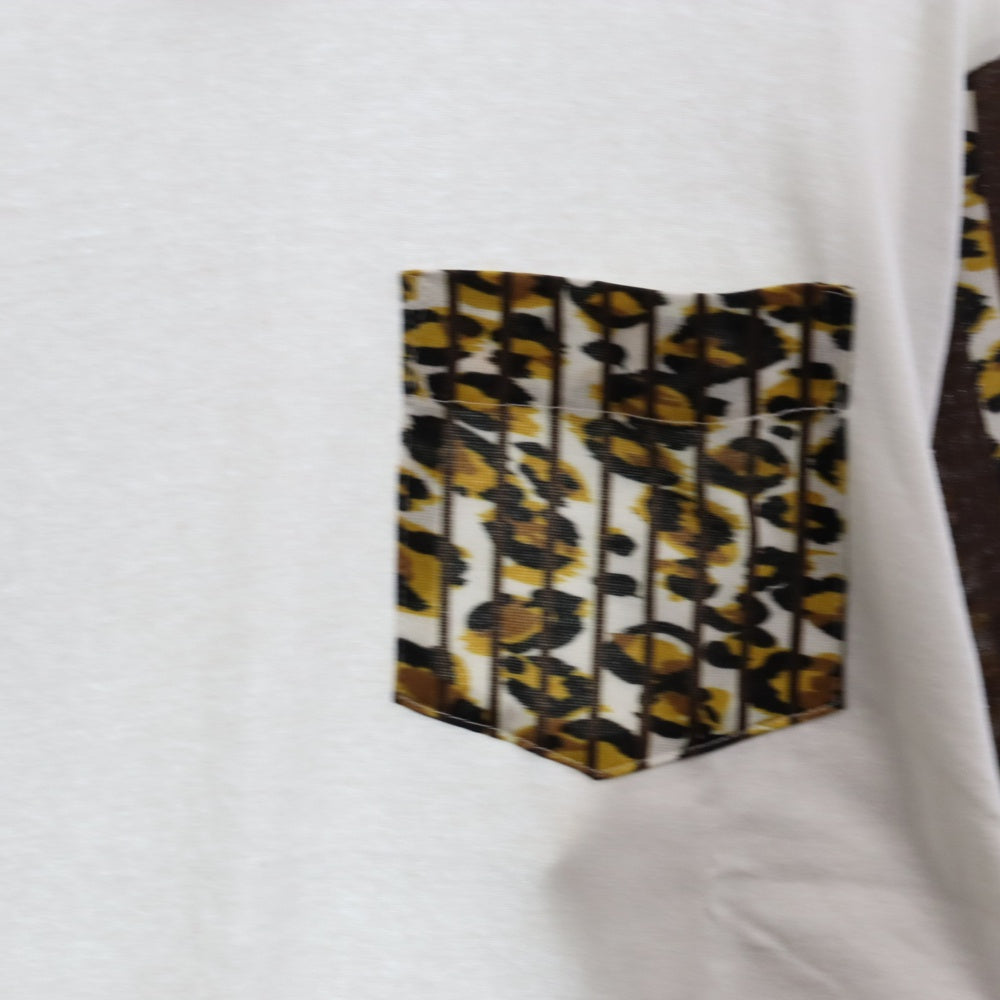 NOMA t.d.(ノーマティーディー) Leopard L/SL レオパード ロングスリーブTシャツ カットソー ホワイト