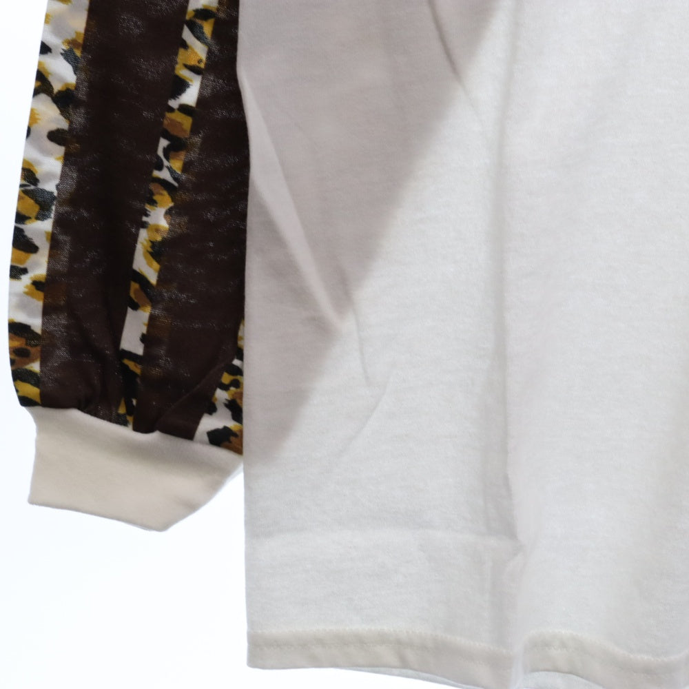 NOMA t.d.(ノーマティーディー) Leopard L/SL レオパード ロングスリーブTシャツ カットソー ホワイト
