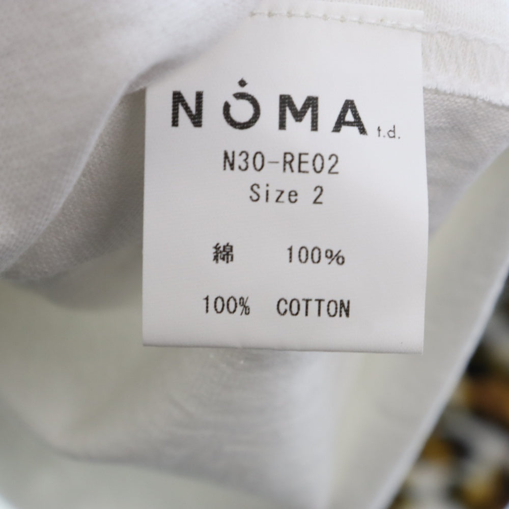 NOMA t.d.(ノーマティーディー) Leopard L/SL レオパード ロングスリーブTシャツ カットソー ホワイト