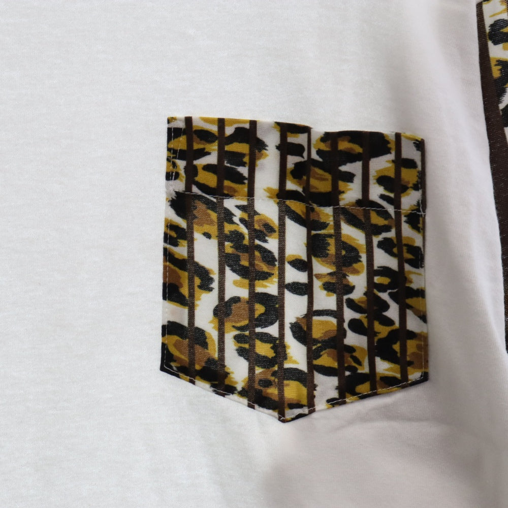NOMA t.d.(ノーマティーディー) Leopard L/SL レオパード ロングスリーブTシャツ カットソー ホワイト