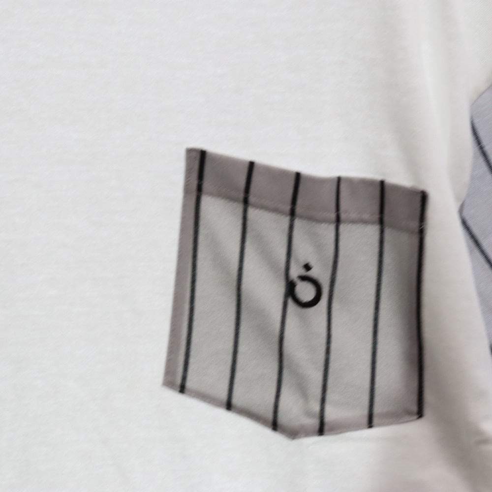 NOMA t.d.(ノーマティーディー) Stripe S/S ストライプ 半袖Tシャツ ホワイト/グレー