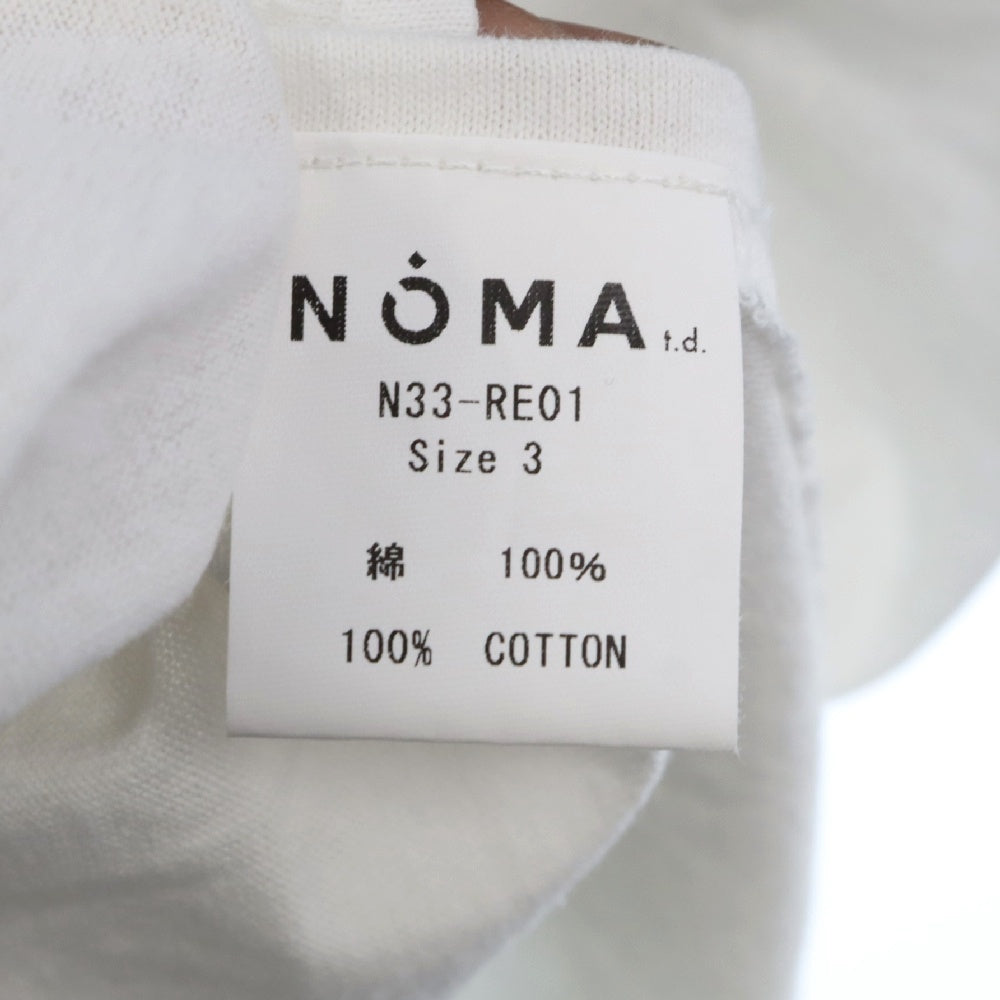 NOMA t.d.(ノーマティーディー) Stripe S/S ストライプ 半袖Tシャツ ホワイト/ブラック