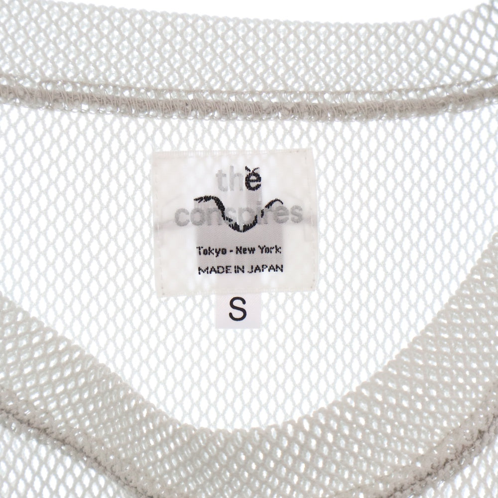 the conspires(ザコンスパイアーズ) Mesh Print T メッシュプリント 半袖Tシャツ ホワイト