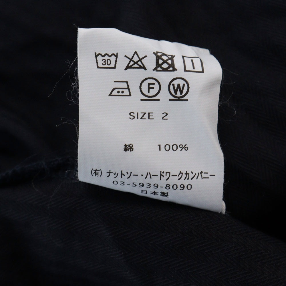 ts(s)(ティーエスエス) 120'S H/Bone S/S ヘリンボーン 胸ポケット半袖Tシャツ ネイビー