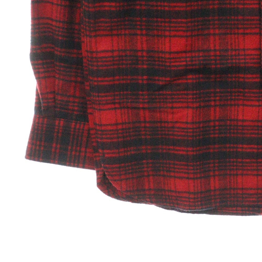 L.L.Bean(エルエルビーン) チェック柄 シャミークロス 長袖 コットンシャツ ブラック/レッド