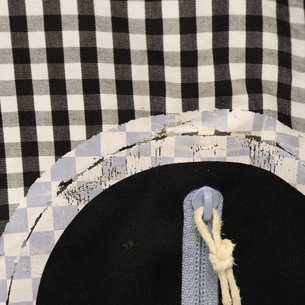 VISVIM(ヴィスヴィム) 10SS JUNEAU WELD SHIRT S/S 胸ジップデザイン ギンガムチェック総柄半袖シャツ ブラック VS0001332