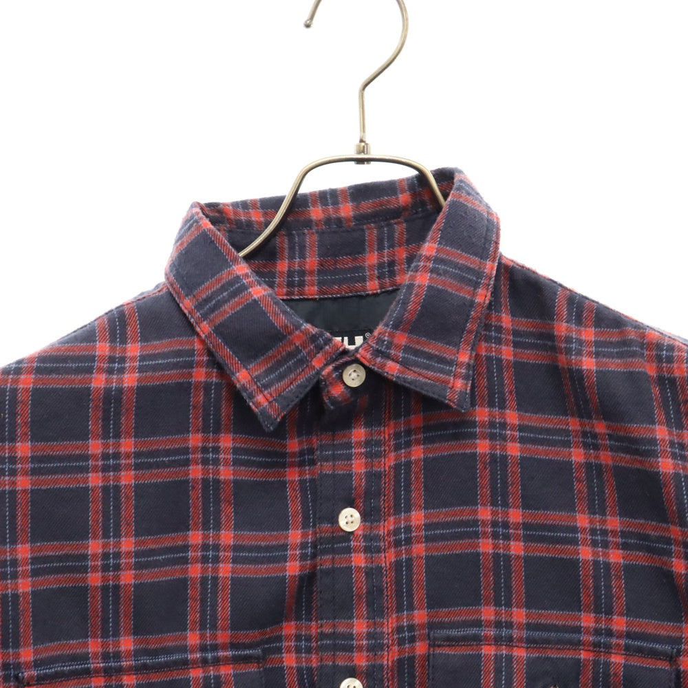 HELLY HANSEN(ヘリーハンセン) ダブルポケット レギュラーカラー 長袖シャツ レッド/ネイビー