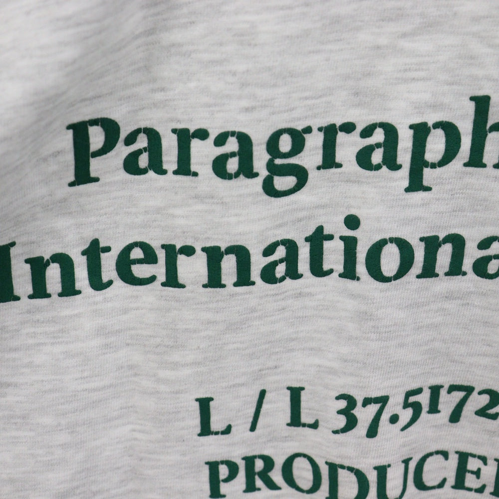 Paragraph(パラグラフ) オーバーサイズ プリント半袖Tシャツ グレー