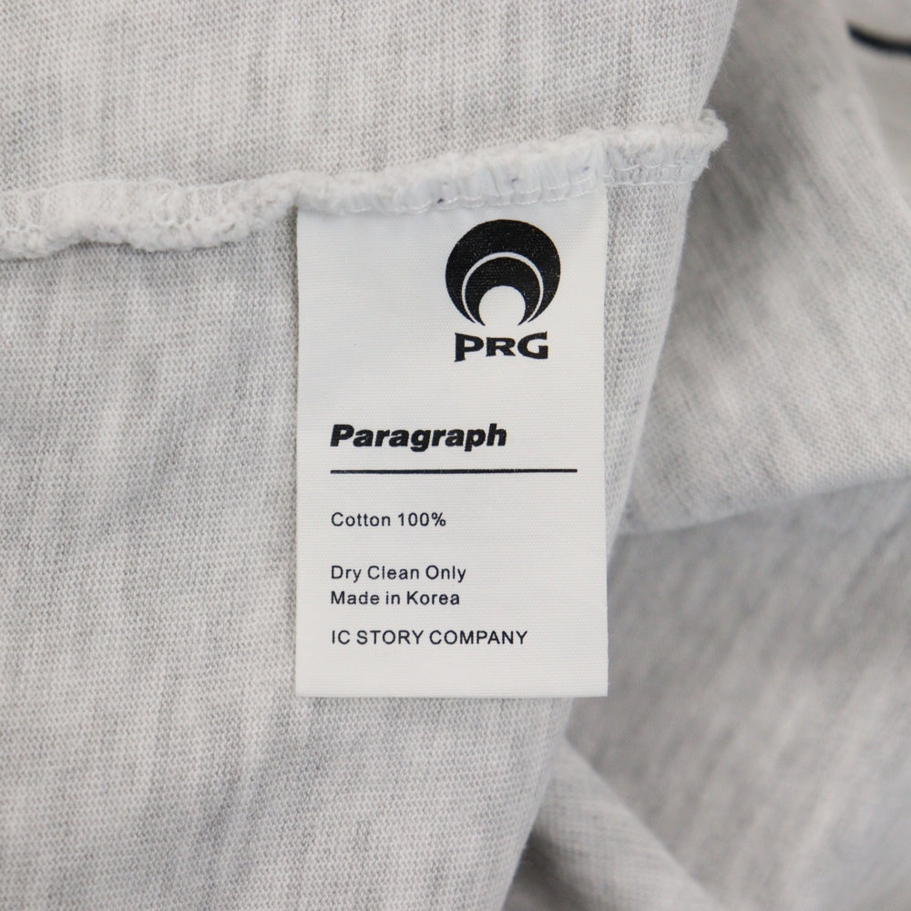 Paragraph(パラグラフ) オーバーサイズ プリント半袖Tシャツ グレー
