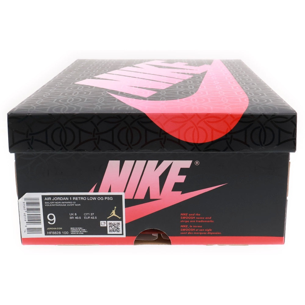 NIKE(ナイキ) ×PARIS SAINT GERMAIN AIR JORDAN 1 LOW OG PSG パリサンジェルマン エアジョーダン 1 ローカットスニーカー ブラック/ホワイト US9/27cm HF8828-100