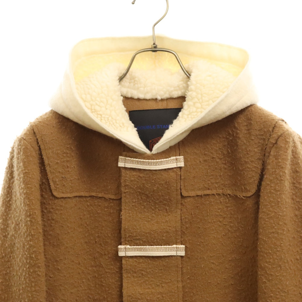 DOUBLE STANDARD CLOTHING(ダブルスタンダードクロージング) ピリング加工 フロントスナップ ウール ダッフルコート ブラウン 7745053
