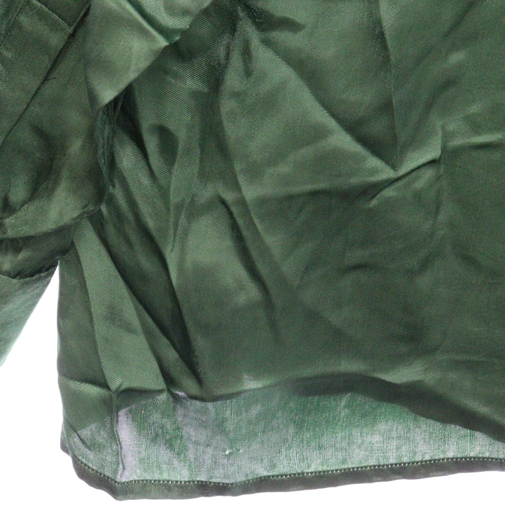 DAIRIKU(ダイリク) 21AW Satin Shirt with Money Clip レーヨン 長袖シャツ グリーン
