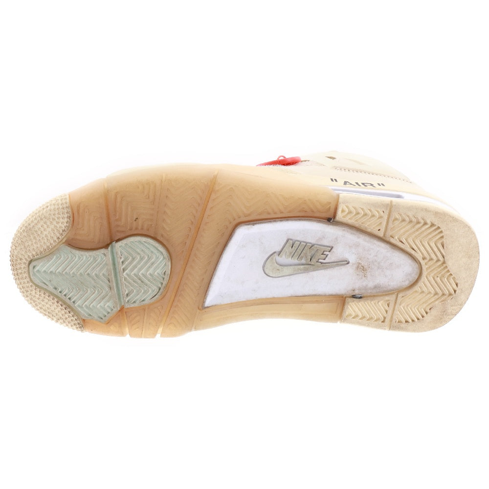 NIKE(ナイキ) ×OFF-WHITE WMNS AIR JORDAN 4 SP SAIL オフホワイト ウィメンズ エアジョーダン4 SP スニーカー セイル アイボリー US8/25.0cm CV9388-100