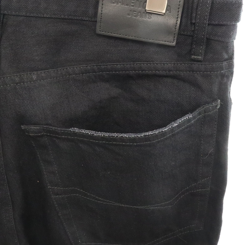 BALENCIAGA(バレンシアガ) ダメージ加工オーバーサイズデニムパンツ ブラック 697825 TBP47
