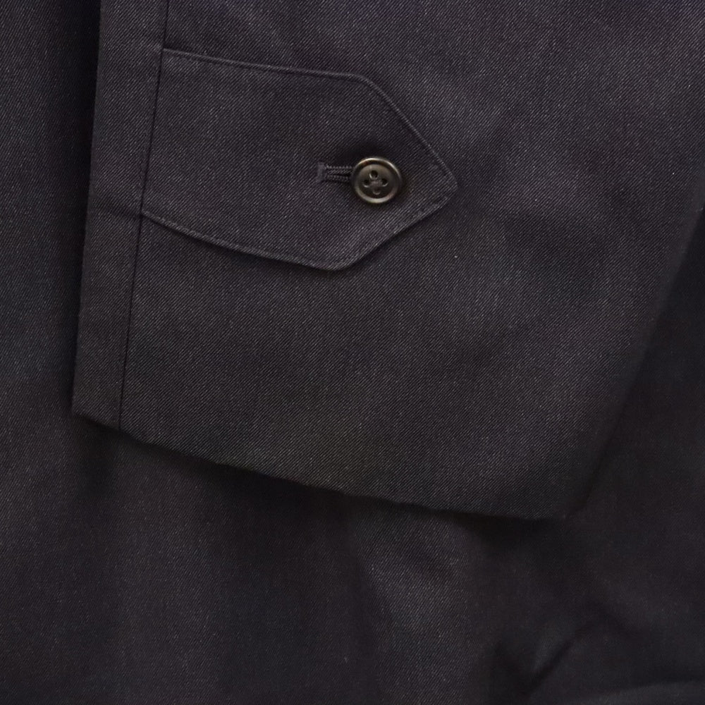 BURBERRY LONDON(バーバリーロンドン) ウール ラグランスリーブ 裏地ノバチェック総柄 ステンカラーコート ネイビー BBC51-180-27