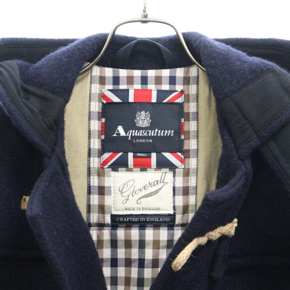 Aquascutum(アクアスキュータム) ウールダッフルコート 裏地チェック ネイビー A2260310-39