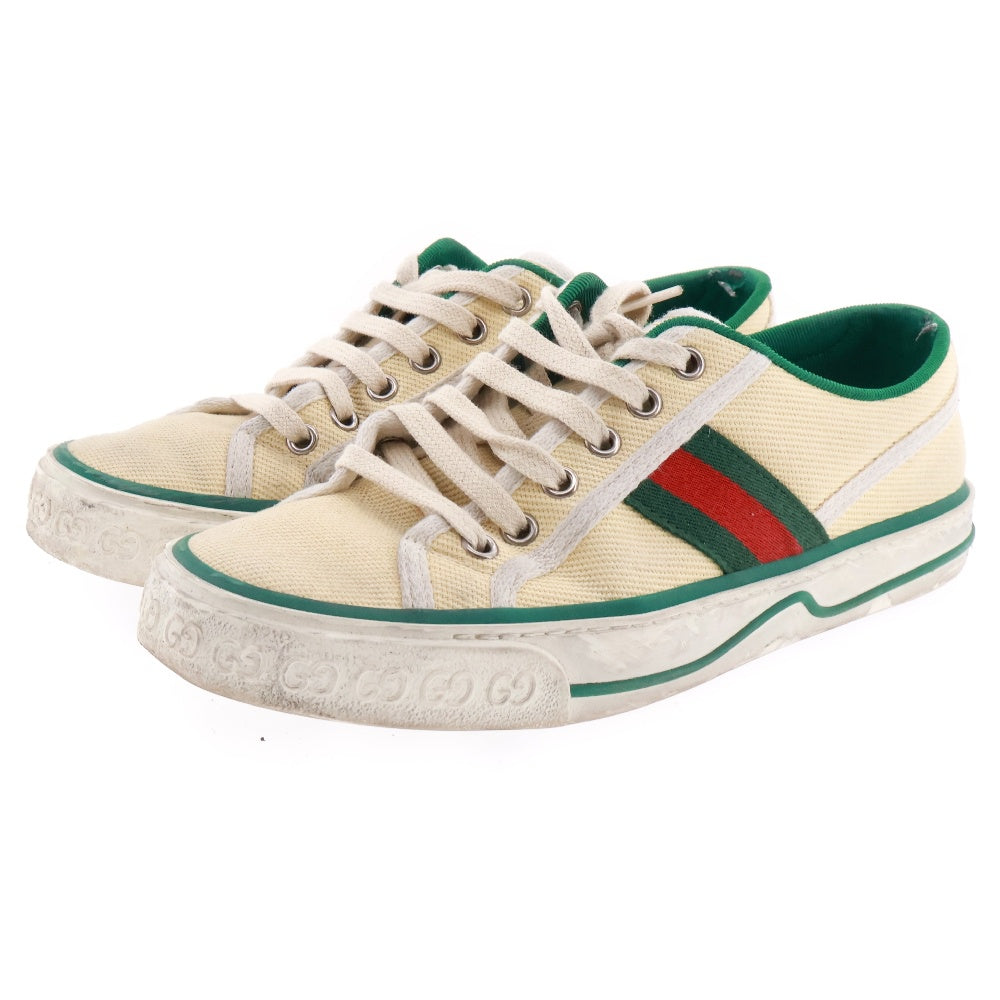 GUCCI(グッチ) 1977 tennis sneaker キャンバス テニス ローカット スニーカー ベージュ