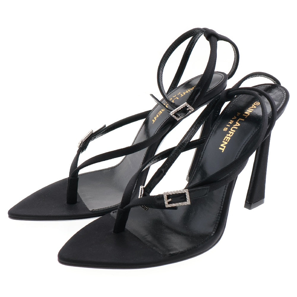 SAINT LAURENT PARIS(サンローランパリ) GIPPY サテン ヒール サンダル レディース