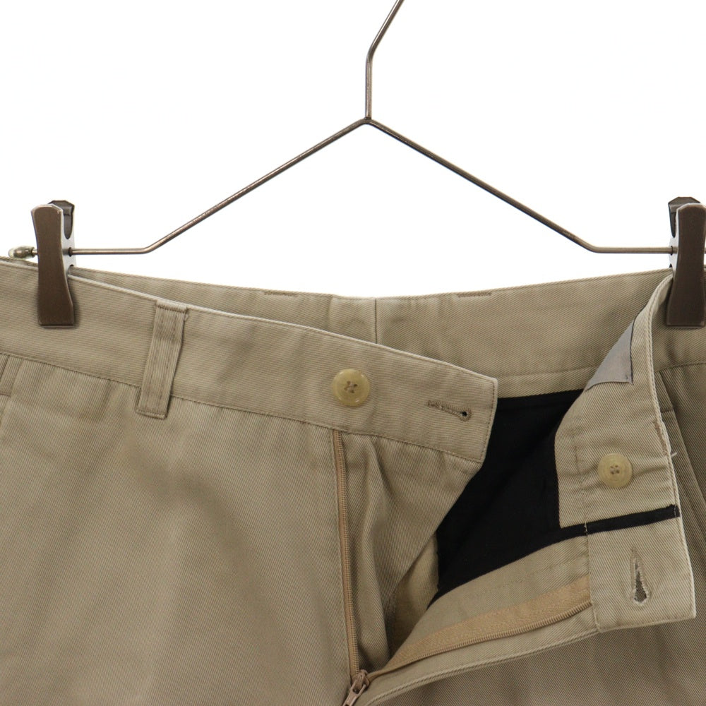 DIOR(ディオール) 19SS メッシュ生地 カットオフ サイドライン 側章 コットンチノ ロールアップ トラウザーズ クロップドパンツ ベージュ 923C117A4120
