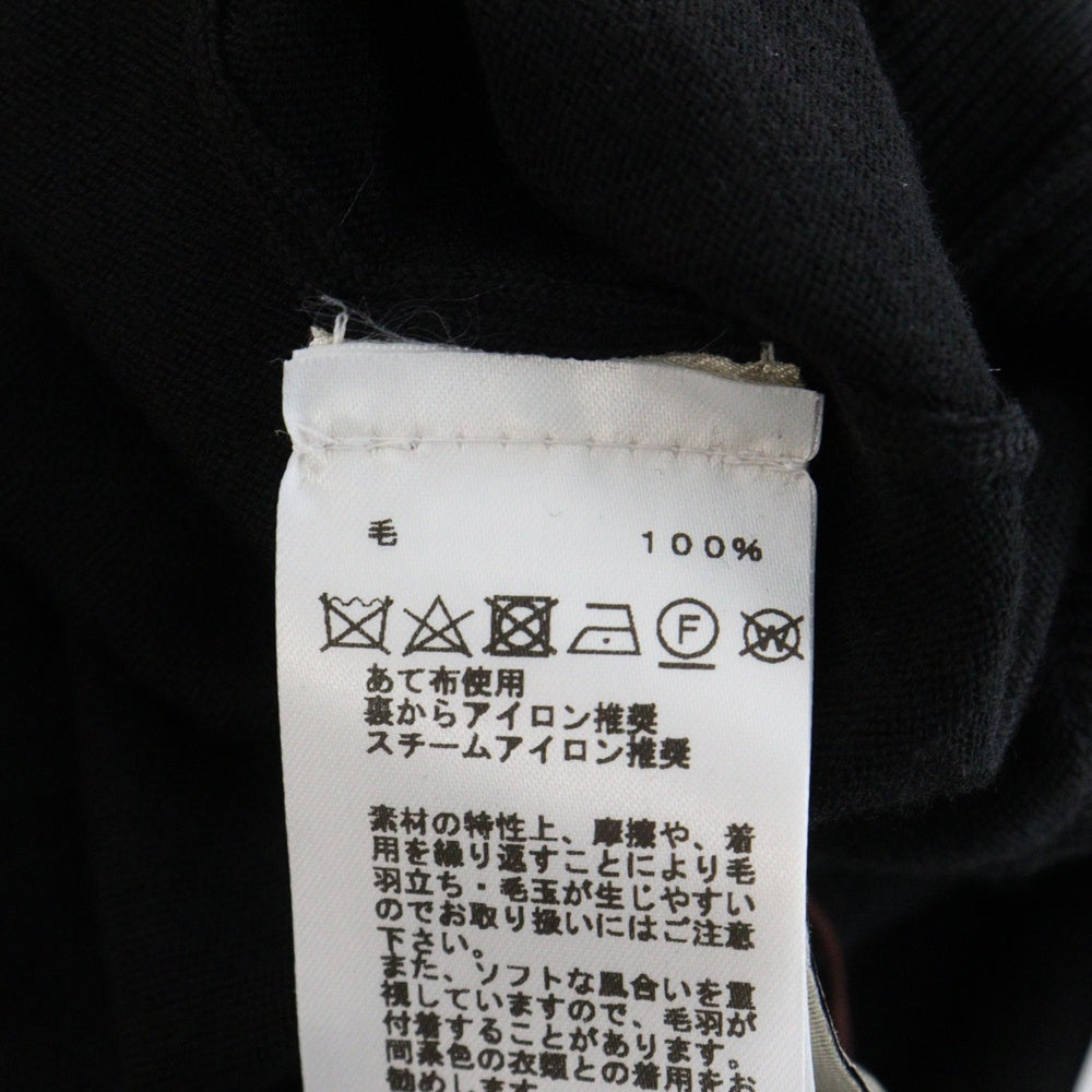 HERMES(エルメス) ハイゲージ ニットポロシャツ 長袖 ブラック