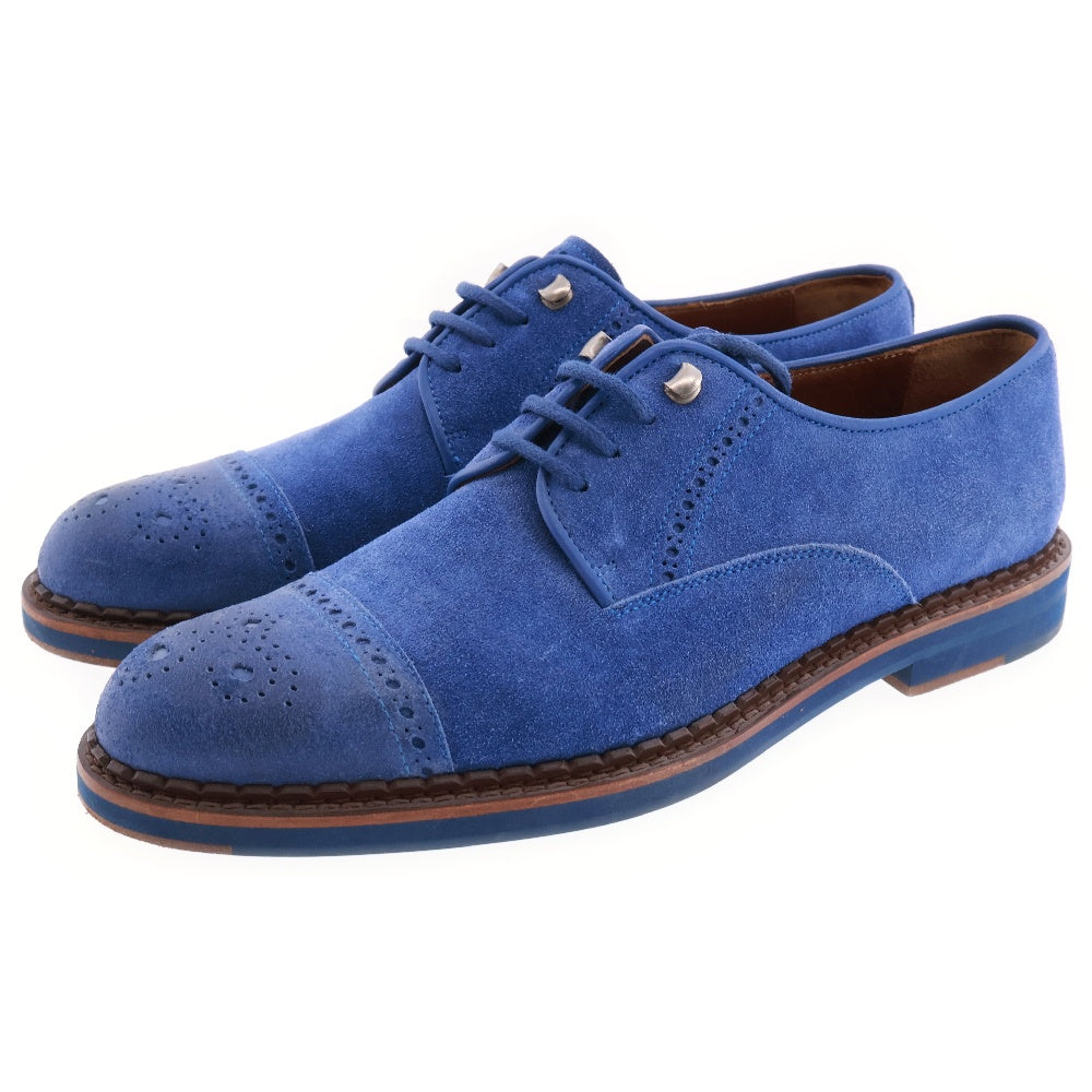 JIMMY CHOO(ジミーチュウ) SOFT SUEDE WITH WAXE ソフト スエード ウィズ ワックス レースアップ ドレスシューズ ローファー ネイビー132SADDLER
