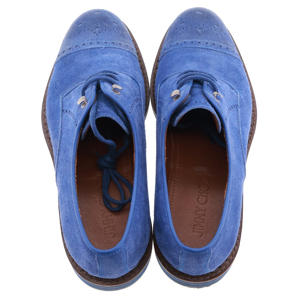 JIMMY CHOO(ジミーチュウ) SOFT SUEDE WITH WAXE ソフト スエード ウィズ ワックス レースアップ ドレスシューズ ローファー ネイビー132SADDLER