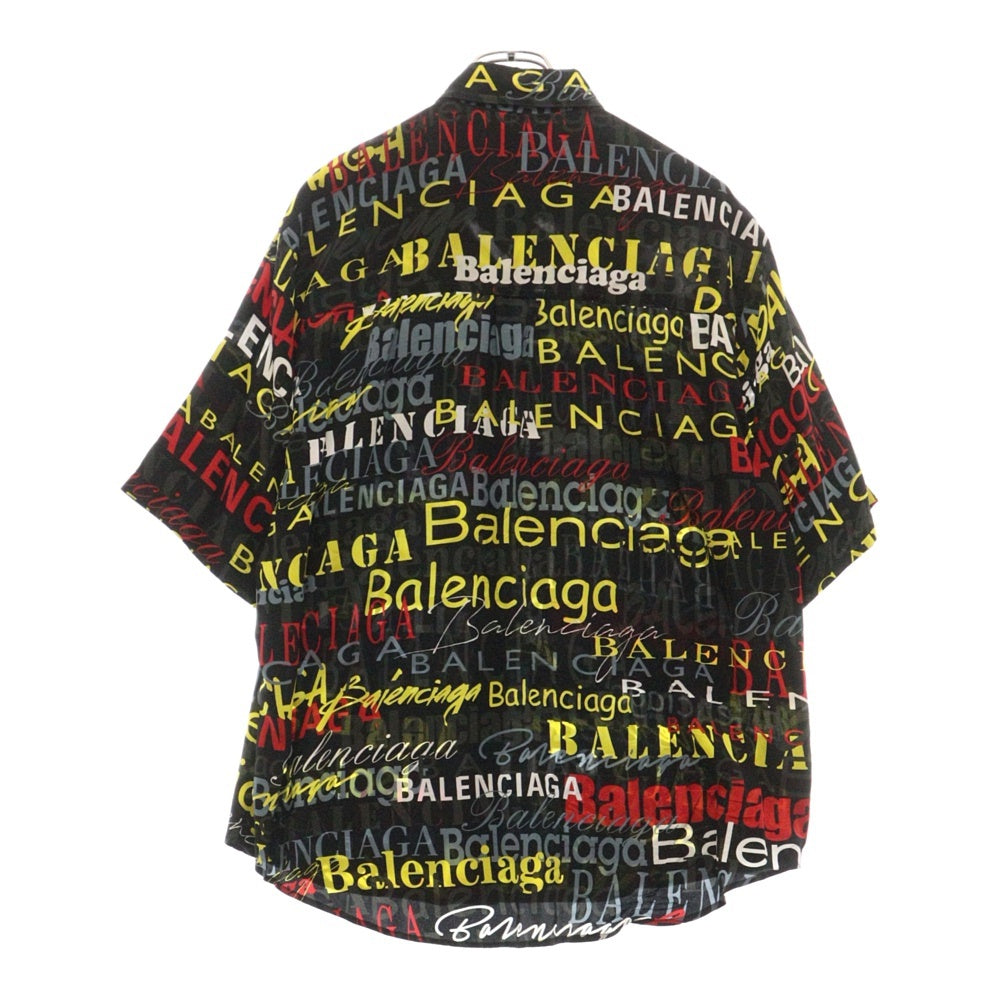 BALENCIAGA(バレンシアガ) 19SS LOGO MULTI マルチカラー ロゴ総柄プリント 半袖シャツ