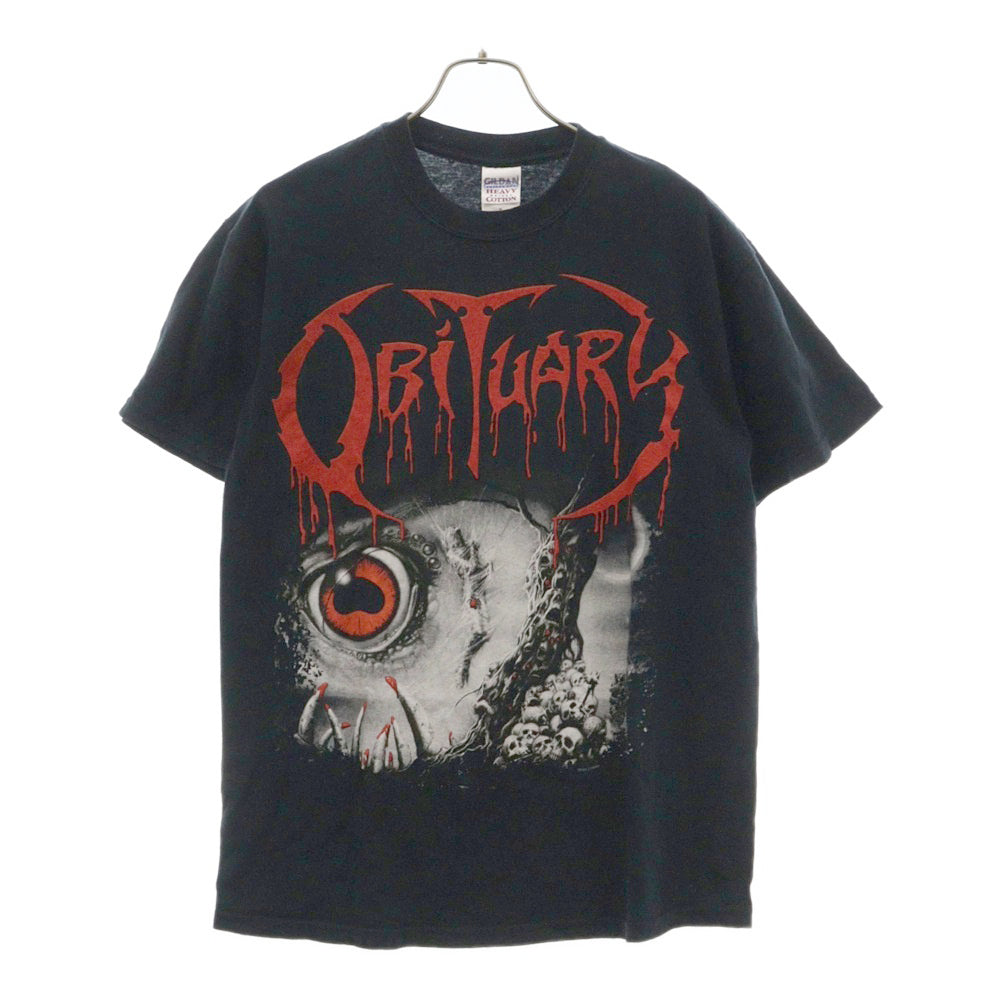 VINTAGE(ヴィンテージ) 00S VINTAGE OBITUARY CAUSE OF DEATH TEE オビチュアリー 両面プリント 半袖Tシャツ カットソー ヴィンテージ ブラック