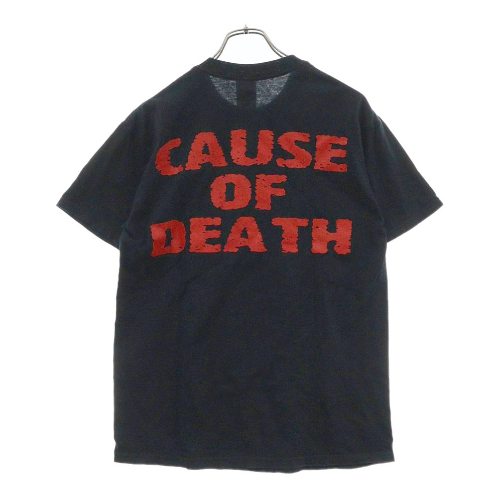 VINTAGE(ヴィンテージ) 00S VINTAGE OBITUARY CAUSE OF DEATH TEE オビチュアリー 両面プリント 半袖Tシャツ カットソー ヴィンテージ ブラック