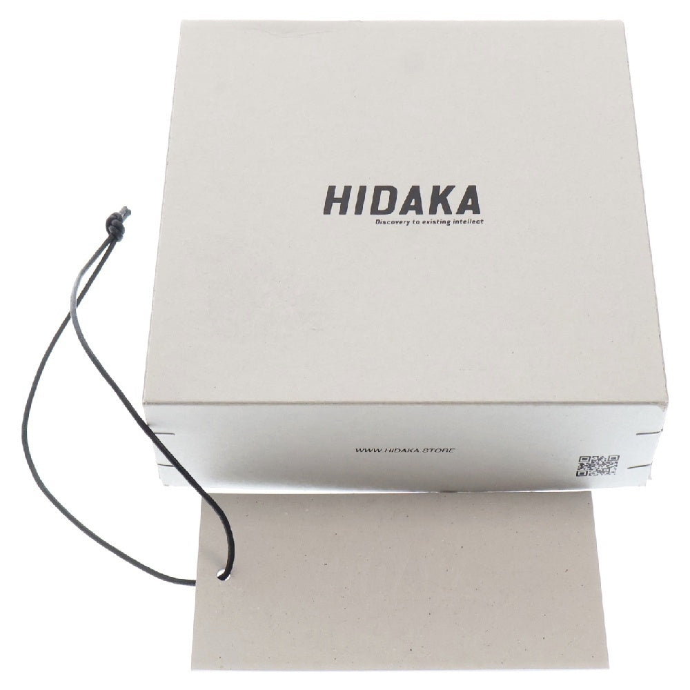 HIDAKA(ヒダカ) HINGE CARD CASE ヒンジ カウレザー カードケース ブラック H01AC32