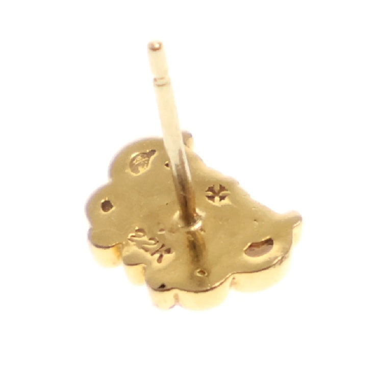 CHROME HEARTS(クロムハーツ) 22K KH STUD 1 DIA ケイトハドソン 1 ダイヤ スタッド ピアス ゴールド ※ポスト修理有り