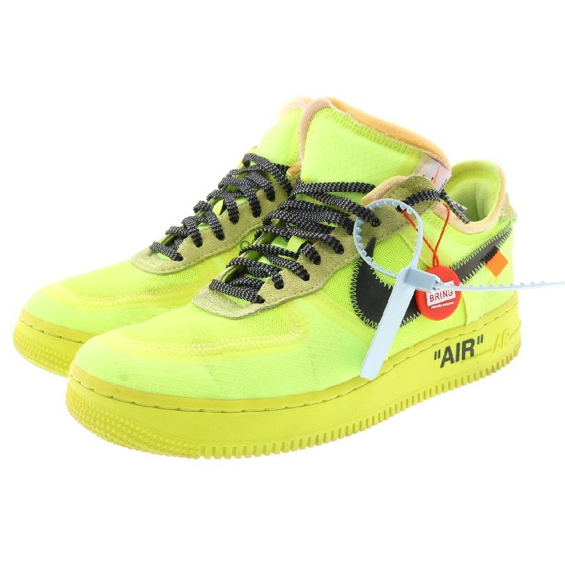 NIKE(ナイキ) ×OFF-WHITE THE 10 AIR FORCE 1 LOW VOLT オフホワイト エアフォース 1 ローカットスニーカー ボルト イエロー US9/27cm AO4606-700