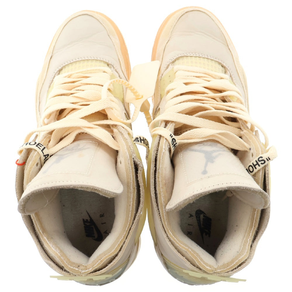 NIKE(ナイキ) ×OFF-WHITE WMNS AIR JORDAN 4 SP SAIL オフホワイト ウィメンズ エアジョーダン4 SP スニーカー セイル アイボリー US9.5/26.5cm CV9388-100