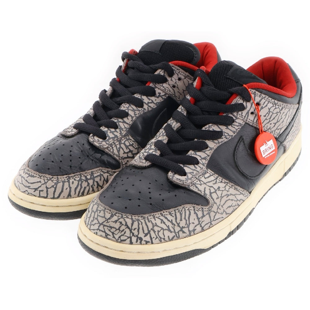 NIKE SB(ナイキエスビー) 【観賞用2002年製】 ×supreme DUNK LOW Black Cement Safari シュプリーム ダンク ブラックセメント サファリ ローカットスニーカー 304292-131