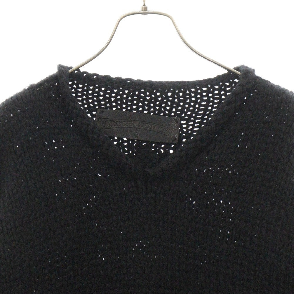 CHROME HEARTS(クロムハーツ) BSフレアパッチ ダガージップポケット ニット セーター ブラック