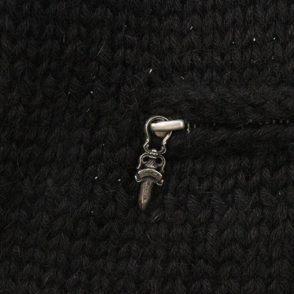 CHROME HEARTS(クロムハーツ) BSフレアパッチ ダガージップポケット ニット セーター ブラック