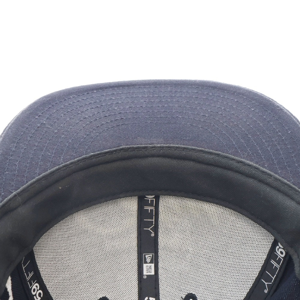DESCENDANT(ディセンダント) ×NEW ERA LP 59FIFTY ニューエラ Cetusロゴ刺繍 UNDER THE CURRENT アンダーザカレント 6パネル ベースボールキャップ 帽子 ネイビー 212NEDS-HT01