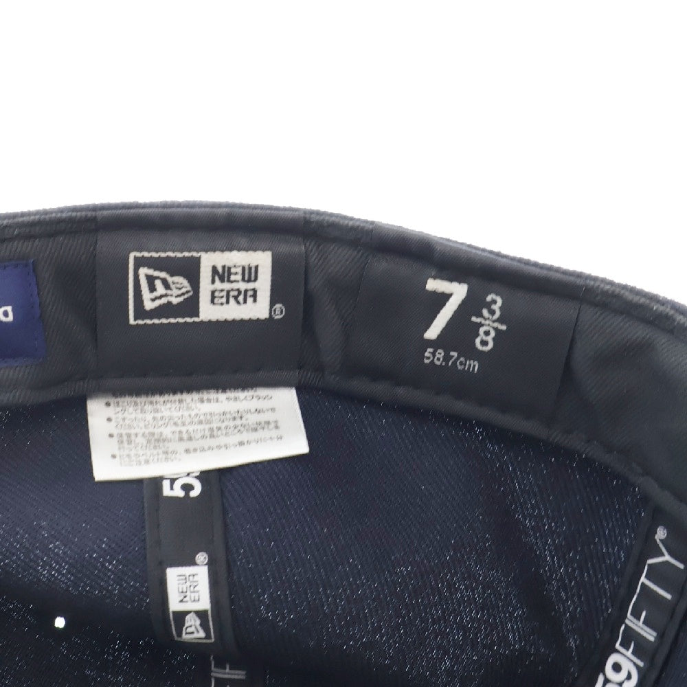 DESCENDANT(ディセンダント) ×NEW ERA LP 59FIFTY ニューエラ Cetusロゴ刺繍 UNDER THE CURRENT アンダーザカレント 6パネル ベースボールキャップ 帽子 ネイビー 212NEDS-HT01